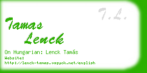 tamas lenck business card